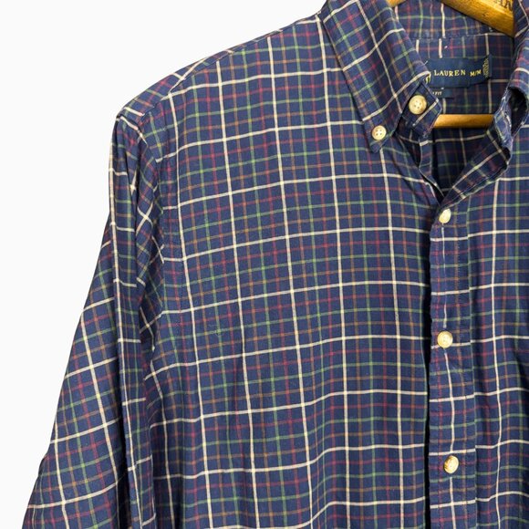 Ralph Lauren Slim Fit Plaid Button Down Shirt - Size M - Picture 4 of 7
